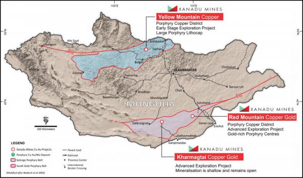 Xanadu Minesが100％所有するUlaan Uulプロジェクトで5,000mの試掘を開始した