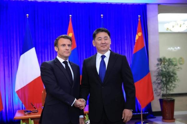 フランスのEmmanuel Macron大統領がモンゴルを賓訪問
