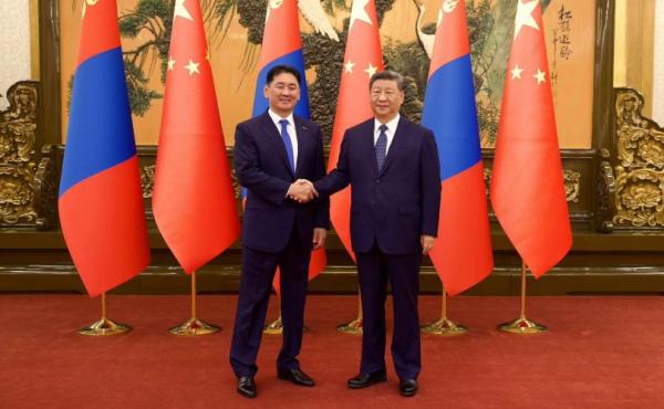 中国習近平国家主席、モンゴルU.Khurelsukh大統領を歓迎