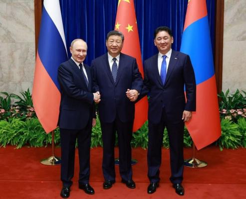 U.Khurelsukh大統領、SCO拡大会議出席　中露首脳と会談、3カ国協力を推進