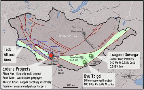 Erdene Resources Development社がAltan Nar鉱区の埋蔵量を更新