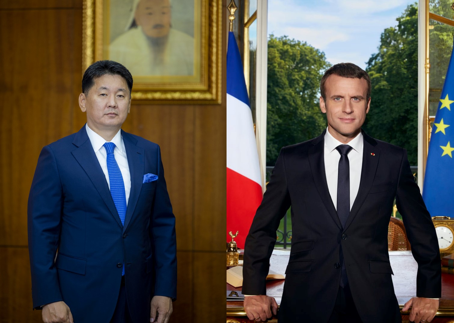 モンゴルのU.Khurelsukh統領がフランスを国賓訪問